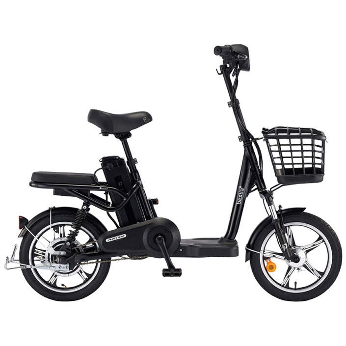 삼천리 2026 16 팬텀 베스티아 플러스 전기자전거 스쿠터형 바구니 시티형 99% 조립, 블랙, 알루미늄