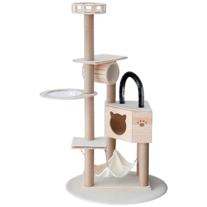 가르르 고양이 원목 캣폴 우주선 캣타워