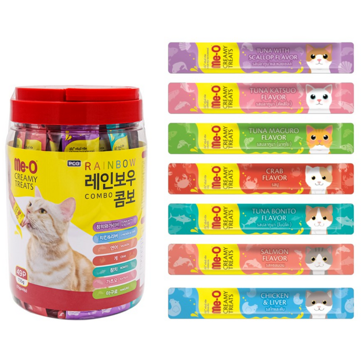 미오 크리미 레인보우 콤보 15g 49개입 고양이간식