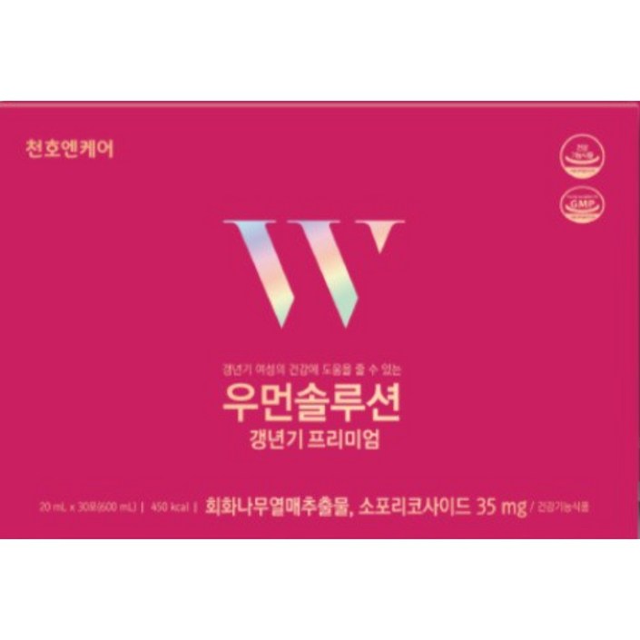 천호엔케어 우먼솔루션 갱년기 프리미엄 영양제 30p, 600ml, 3개