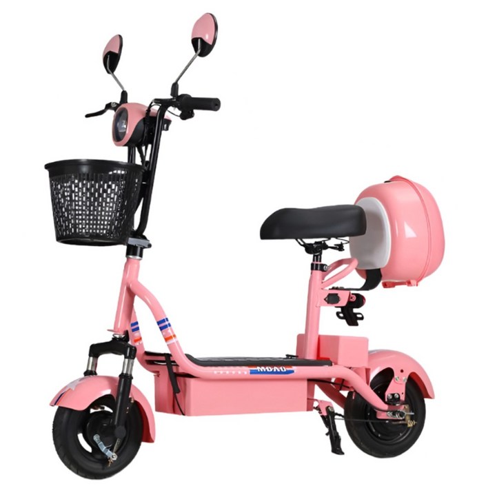 미니엘 1인 접이식 전기스쿠터 전동킥보드 배달용 출퇴근용 등하교용 여성용 미니전동스쿠터, 핑크, 1개