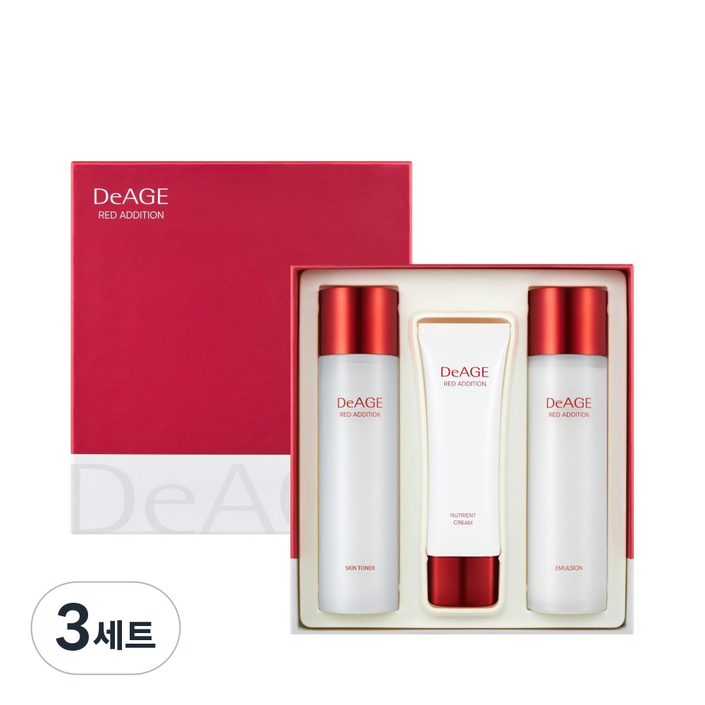 참존 디에이지 레드 애디션 클래식 스킨케어 세트 전용 기프트 박스, 3세트