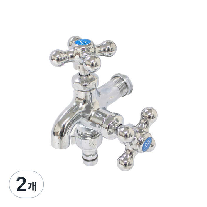 비욘드퍼니싱 국내생산 두갈래 가로 수도꼭지 KC, 2개