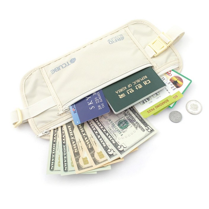 여행용 RFID 개인정보 해킹방지 & 소매치기방지 안전복대