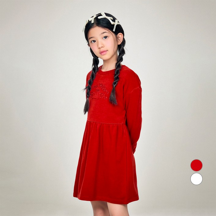 타미힐피거 여아용 플라워 자수 원피스