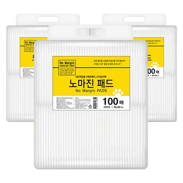 노마진 반려견 배변패드, 100개입, 3개 노마진 반려견 배변패드, 100개입, 3개