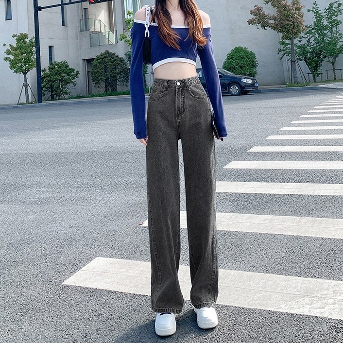 피어니스트 여성용 컬러풀 와이드 데님팬츠 피어니스트 여성용 컬러풀 와이드 데님팬츠