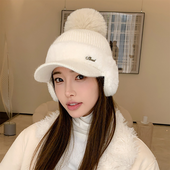 시크힐즈 쏘넬리 귀보호 솔방울 니트 모자 12596