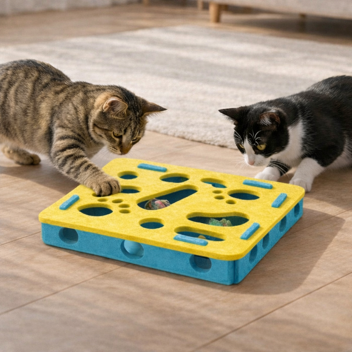 마이굿즈 고양이가 좋아하는 공놀이 스크래쳐 공굴리기 장난감 사냥 놀이 기구 세트