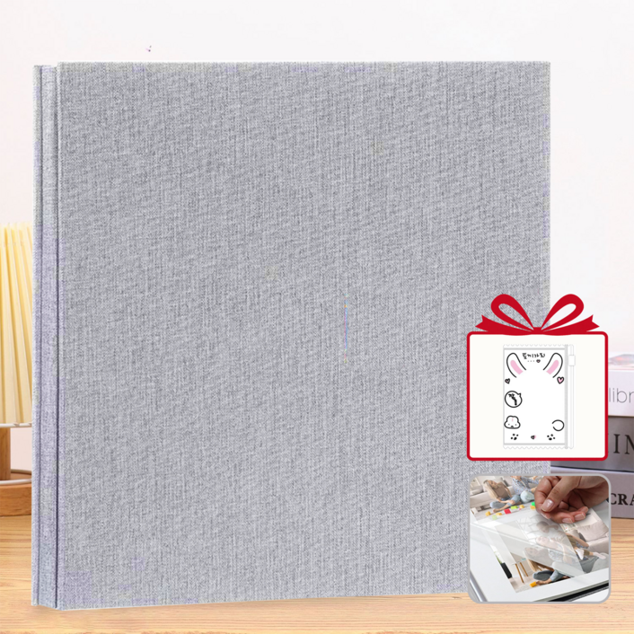 Firina 대용량 접착식 포토앨범 DIY 방수 패브릭 하드커버 사진 보관 앨범