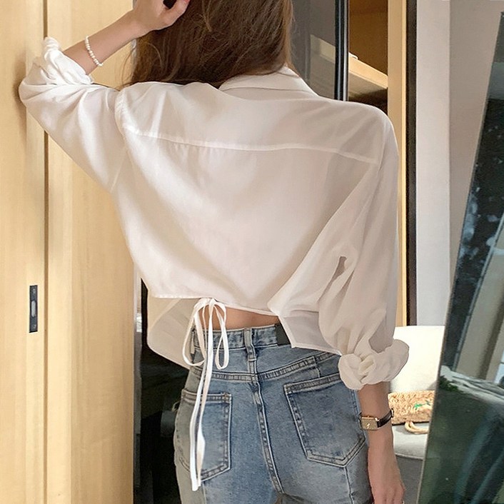 대박난박양 크롭 셔츠 블라우스 대박난박양 크롭 셔츠 블라우스