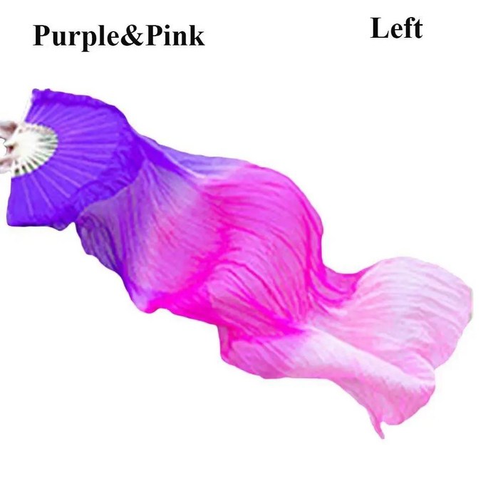 너슬부채 무용부채 댄스 팬베일  여성 밸리 댄싱 선풍기 다양한 색상 그라데이션 긴 연습 댄서 도구 액세서리 150cm 인기 판매