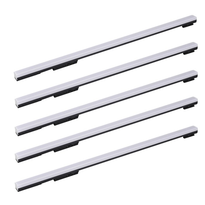 엘포스 LED SIMPLE 1200mm 초슬림티라인등 폭22고휘도 30W 고밝기 플리커프리 레일조명 무빙형 바디블랙, 주광색, 5개