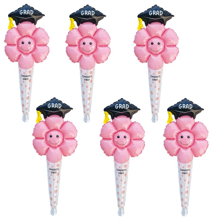 올리브파티 졸업 학사모 데이지 스틱 막대 풍선 세트