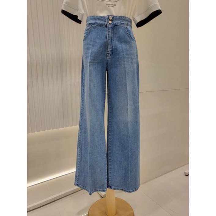 [백화점 정품] 온앤온 [부산점] 투버튼 포인트 와이드 데님팬츠 (NJJ4ML403)