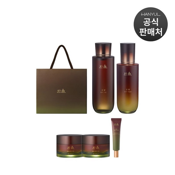 내일도착한율 송담 탄력 기초 5종세트스킨에멀전아이크림크림2개쇼핑백