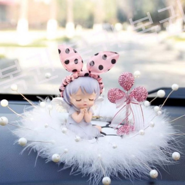 귀여운 천사인형 캐릭터 세트 실내장식품 자동차용품 인테리어용품