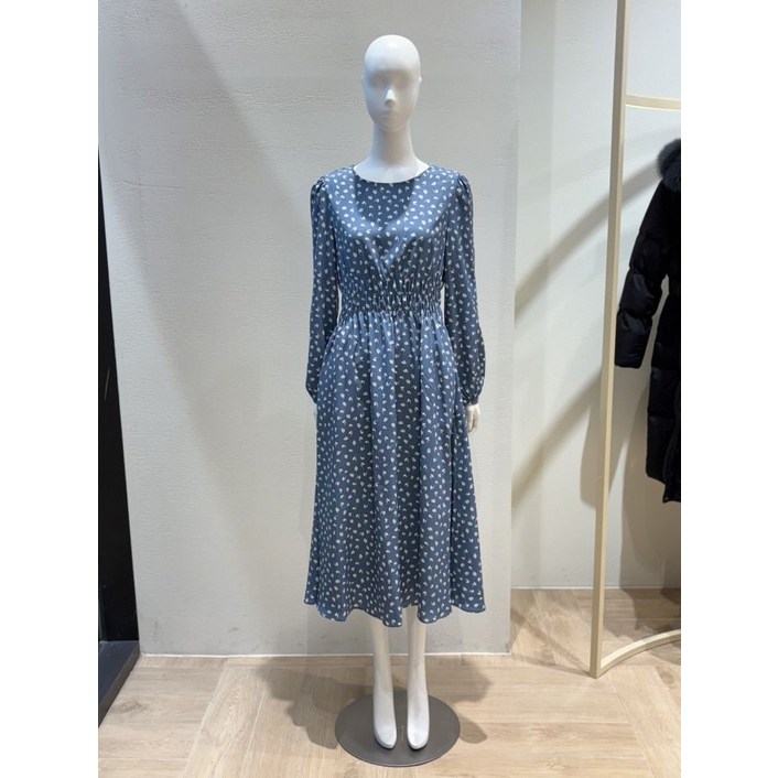 매장정품 PLASTIC ISLAND 플라스틱 아일랜드 프린트 롱 플레어 원피스 PQ1WO182 960277