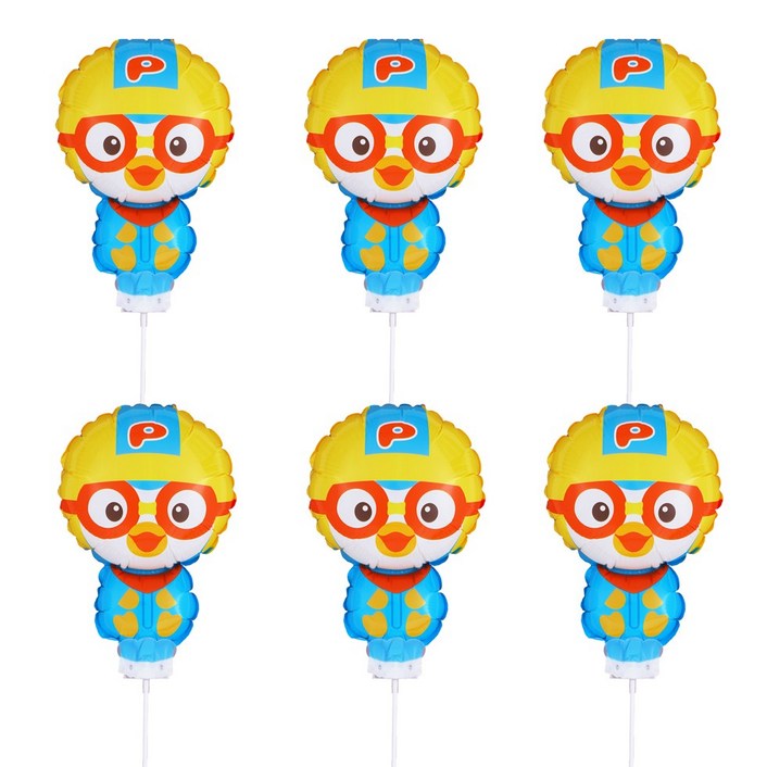 뽀로로와친구들 뽀로로 캐릭터 스틱 풍선 6개입