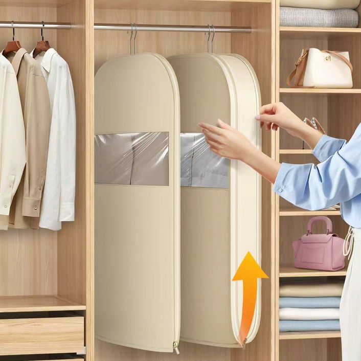 하루꿈 의류 압축 보관백 옷걸이형 패딩 정리 코트 커버 점퍼 수납
