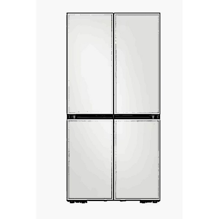 삼성 비스포크 4도어 키친핏 양문형 냉장고 615리터 코타화이트 RF60C9012AP01