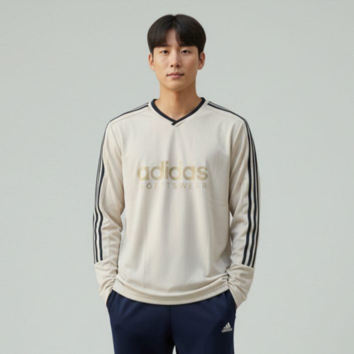 아디다스 남성 빅사이즈 긴팔 롱슬리브 져지 간절기 피스테