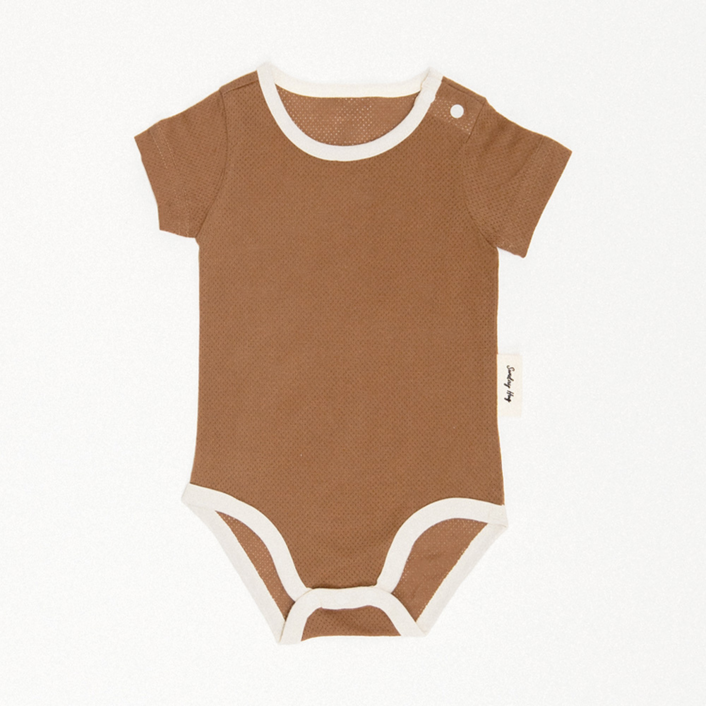 썬데이허그 반팔 바디수트 메쉬 신생아 태열 아기 매쉬 바디수트 출산선물