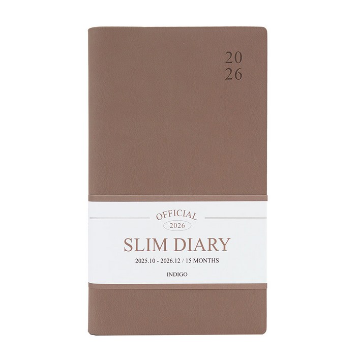2026 오피셜 슬림 먼슬리 다이어리