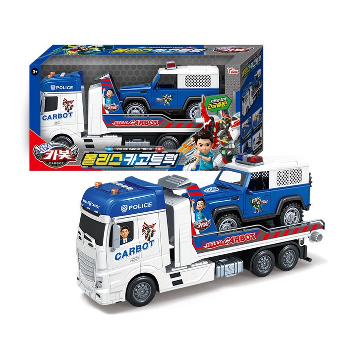 헬로카봇 폴리스 카고트럭 후렉션 경찰차 자동차, 1개, 상세페이지참고