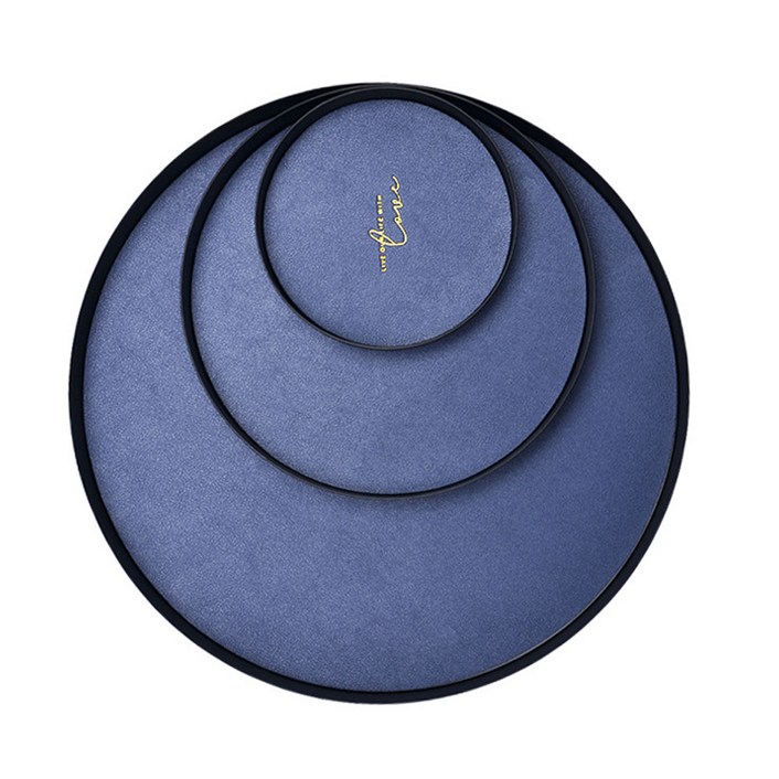 미니플 모던라이프 인테리어 가죽 트레이, 블루세트