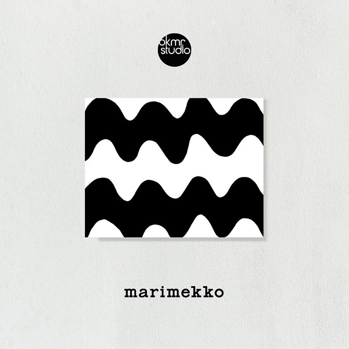 마리메꼬 로키 블랙 추상화 대형 패브릭액자, 블랙