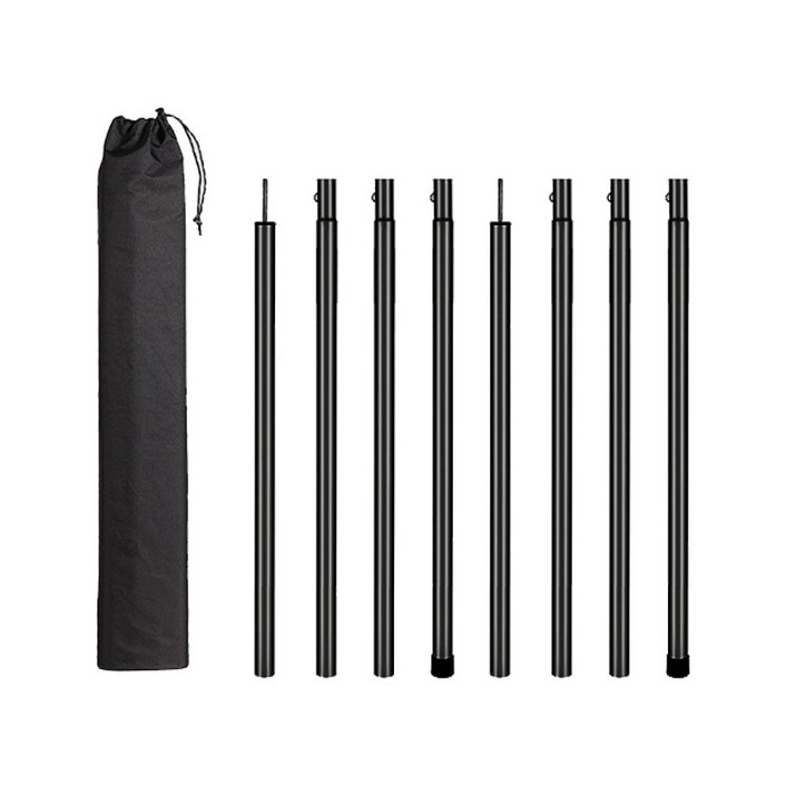 KOOLMAN쿨맨 아이언 스틸 타프 폴대 세트 2개 파우치포함, 2개