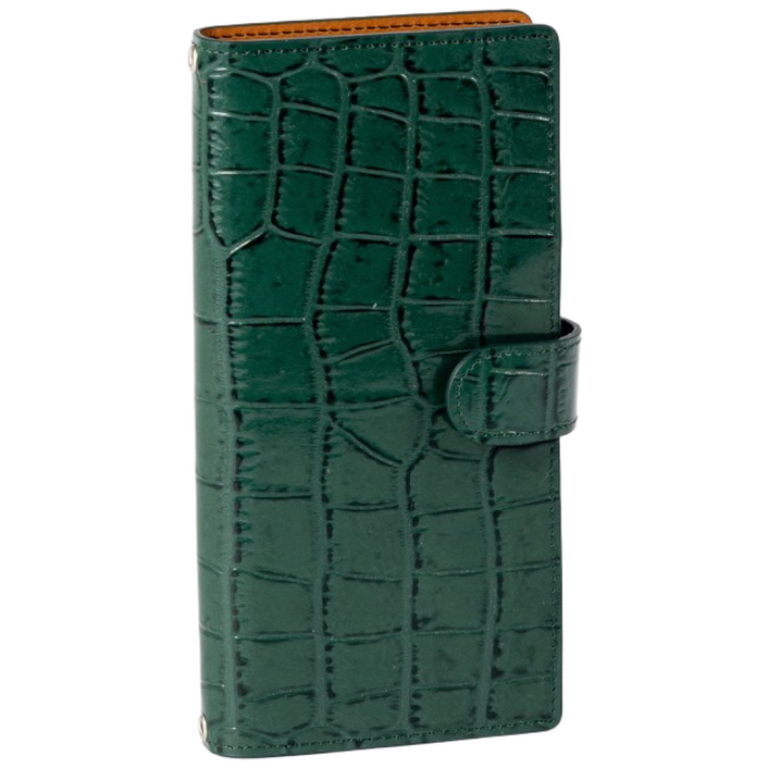 본아띠 제니스 크로커다일 악어 천연소가죽 지갑 케이스 갤럭시S24 플러스 울트라
