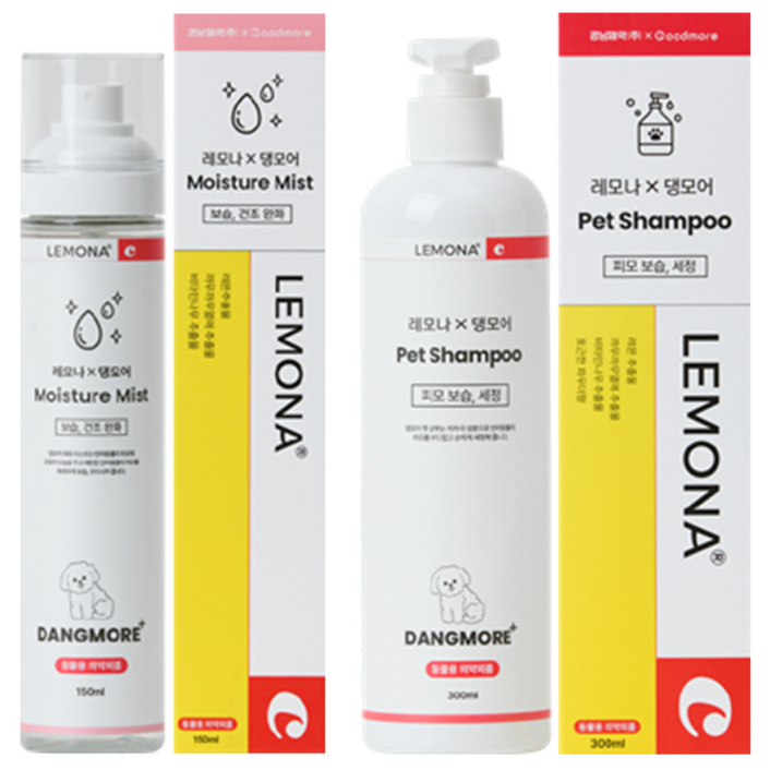 레모나X댕모어 펫 샴푸촉촉미스트 2종세트 강아지 샴푸 강아지피부보습, 1개