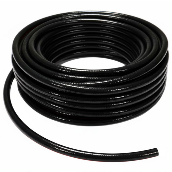 흑고압 편사호스 15(16)mm x 100M롤 이끼방지 물호스 흑편사