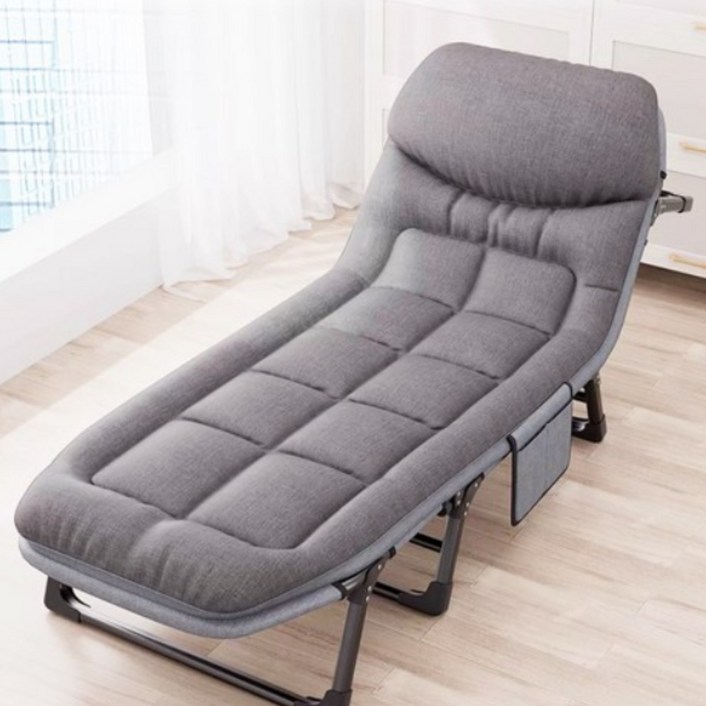 무설치 낮잠 접이식침대 6단계 조정 대형 휴대용 야전침대 소음 없고 접이식 싱글침대