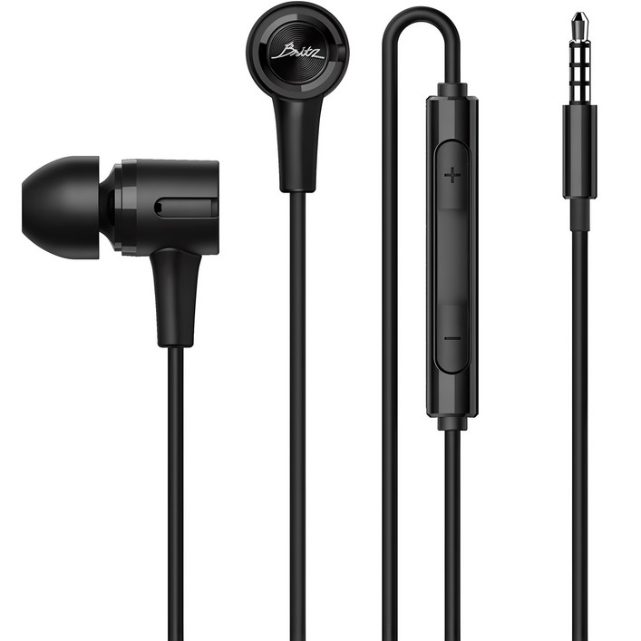 브리츠 유선 이어폰, P20GX, 블랙 브리츠 유선 이어폰, P20GX, 블랙