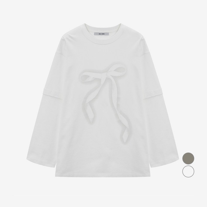 쥬시쥬디 여성용 슬리브레이어 긴소매 티셔츠 JZTS121B