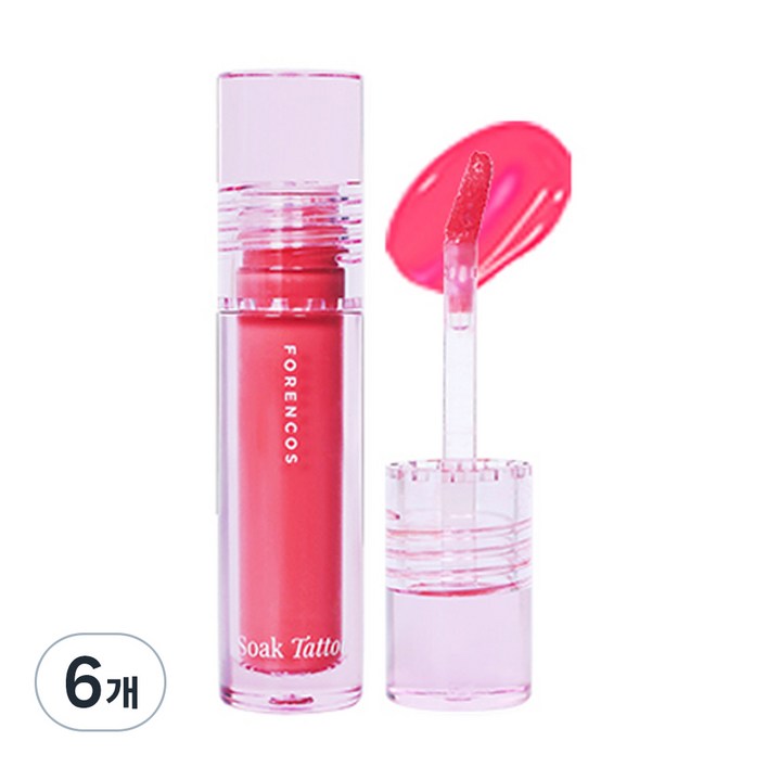 포렌코즈 속타투 립틴트, 01 솔트, 6개