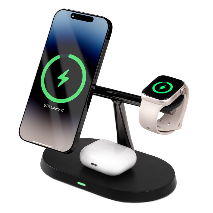 모잇 3in1  1 맥세이프 호환 마그네틱 무선 충전기