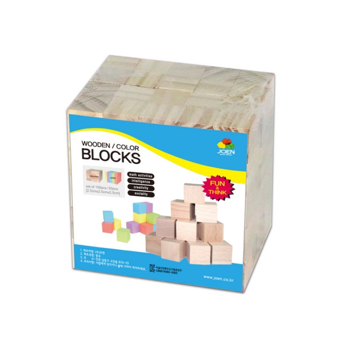 조엔 쌓기나무 100p, 단일 색상, 1개