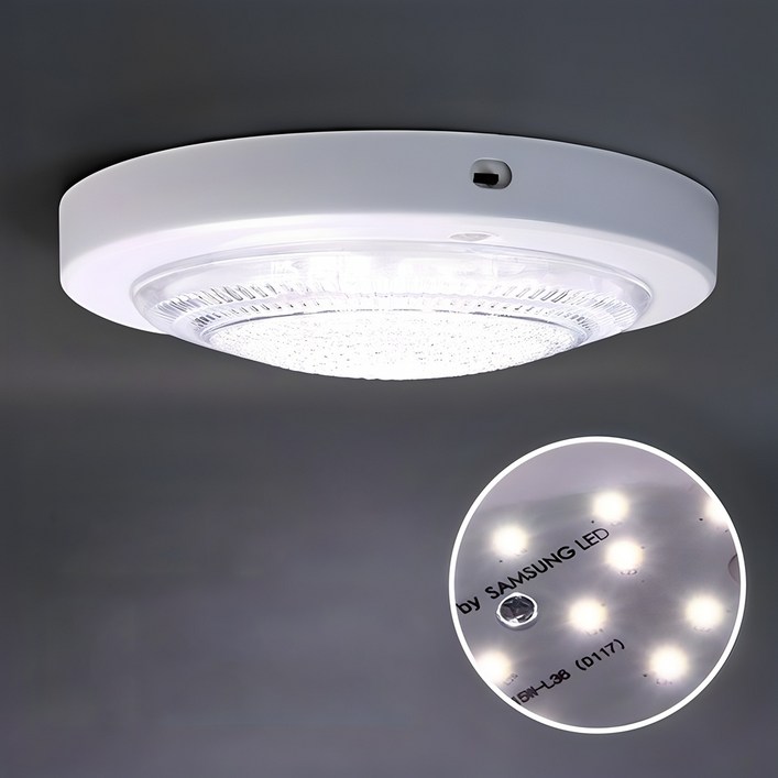 LED 원형 현관 계단 복도 베란다 15W 건식 센서등