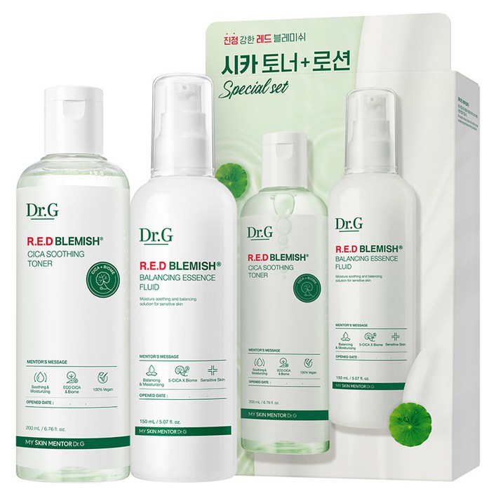 닥터지 레드 블레미쉬 시카 토너 200ml  로션 150ml 2종 세트, 1세트