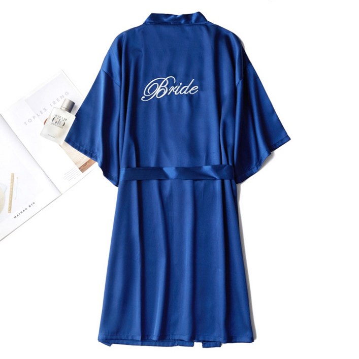 에이홉 세련 실크 웨딩 샤워가운 L