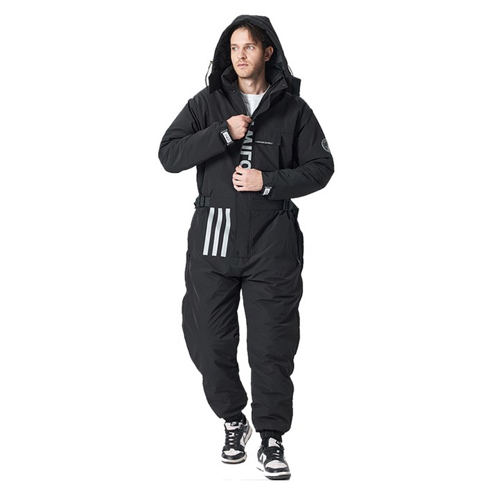 켓와일로 오토바이 겨울 방한우주복 C30, 블랙