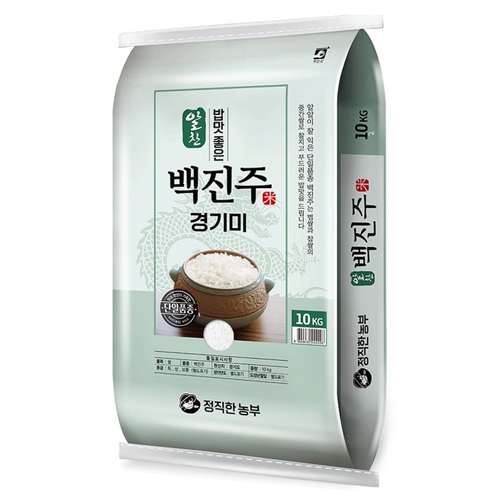 정직한농부 2024년산 햅쌀 백진주 쌀