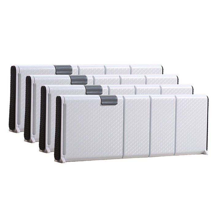 월드크린 다용도 분리 구분 칸막이 정리대 서랍 파티션 대형, 화이트, 4개