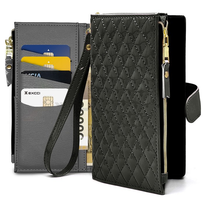 엑씨 타슈에 스트랩 카드수납 지갑 가죽 다이어리형 휴대폰 케이스