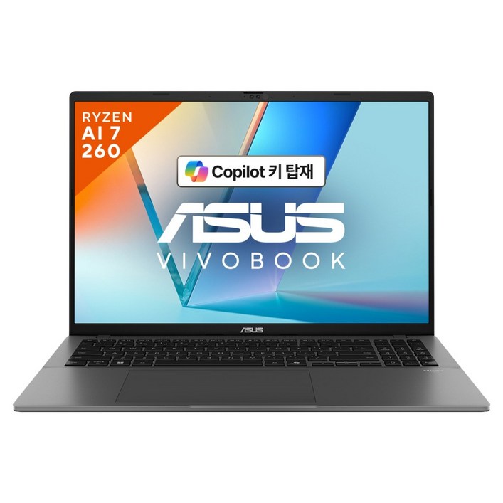 에이수스 2025 비보북 S 16 라이젠7, 매트 그레이, 16GB, 512GB, Free DOS, M3607HARP024