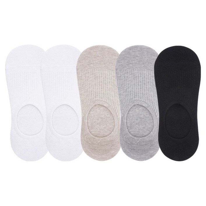 두발로 여성용 골지 페이크삭스 5켤레